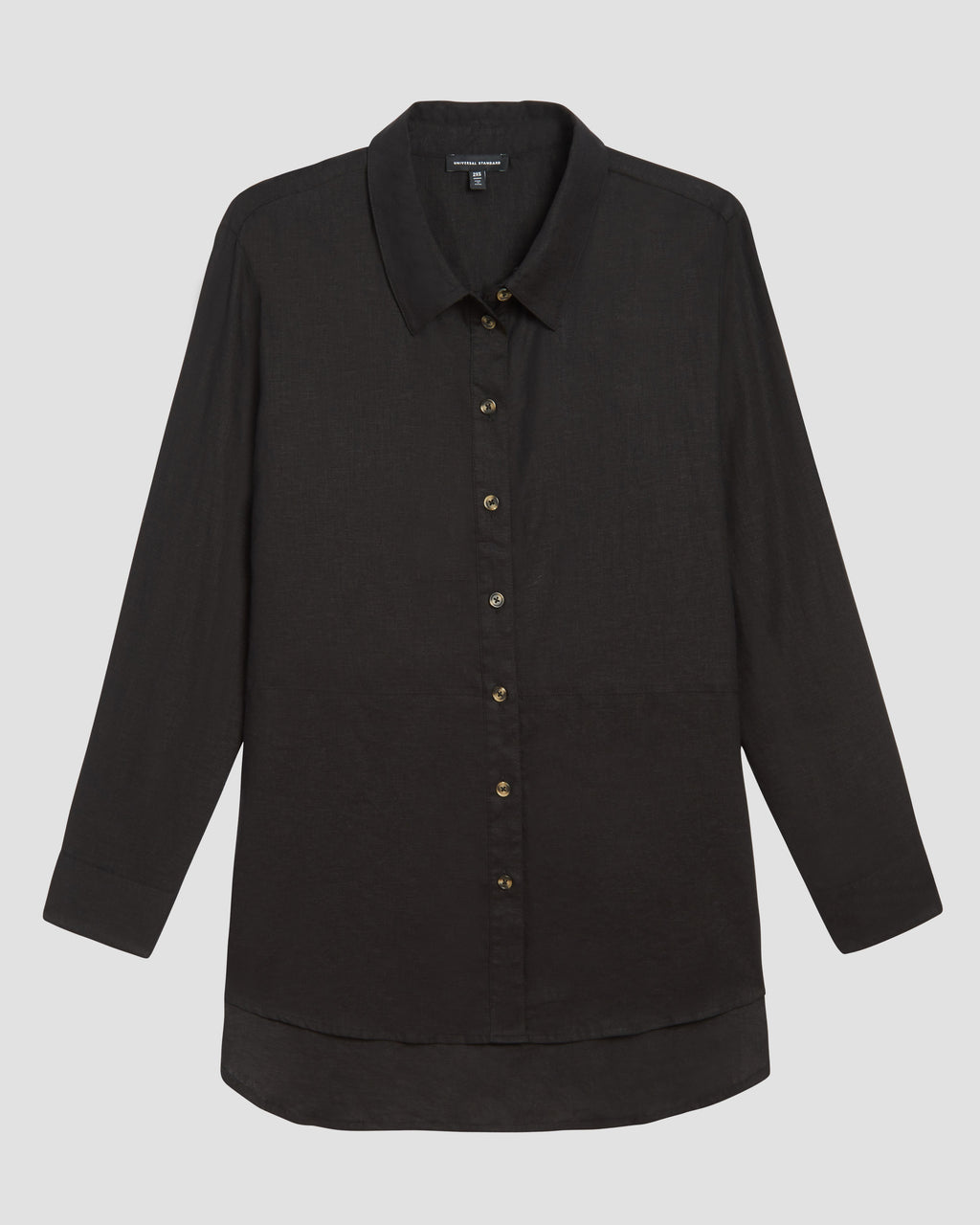 Dawn Linen Blend Hi Low Tunic - Black