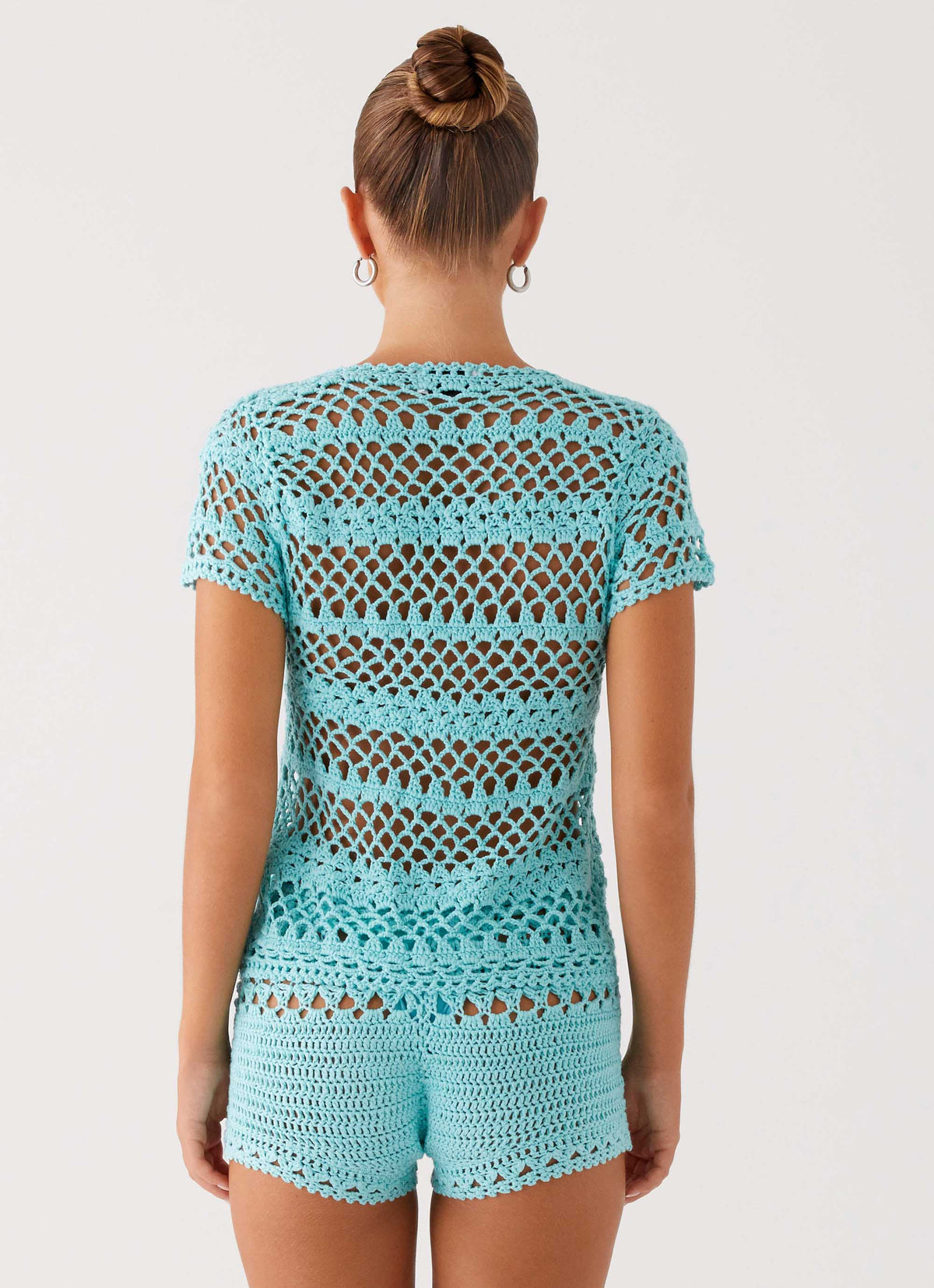 Kristelle Crochet Shorts - Turquoise