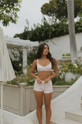 Rosie Bikini Top | Dainty Red Floral Underwire Bikini Top