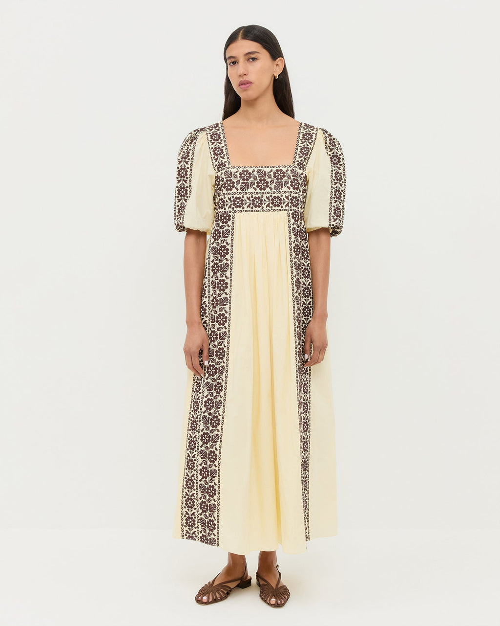 Lotus Embroidered Dress