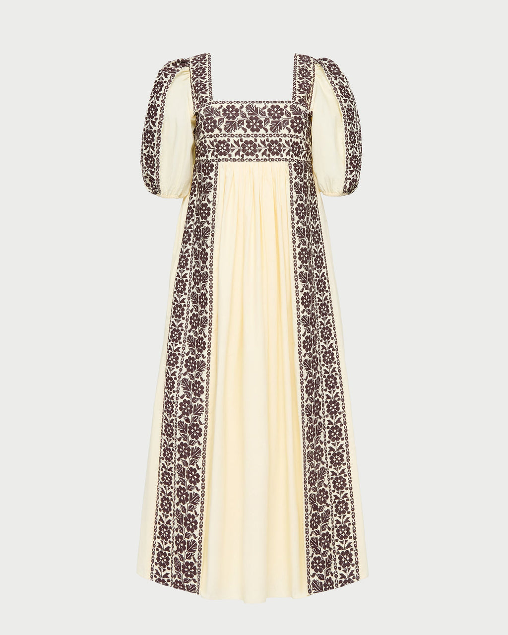 Lotus Embroidered Dress