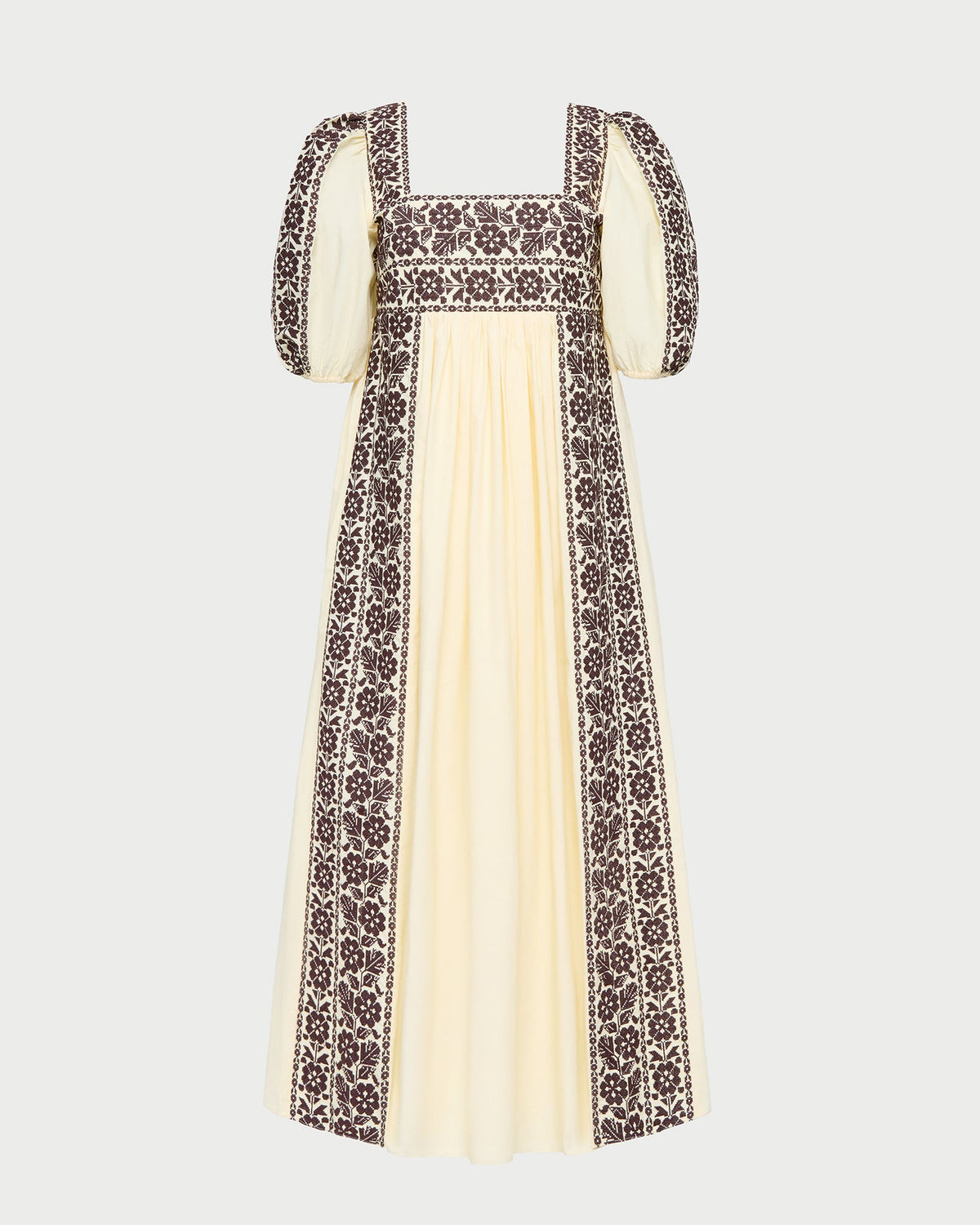 Lotus Embroidered Dress
