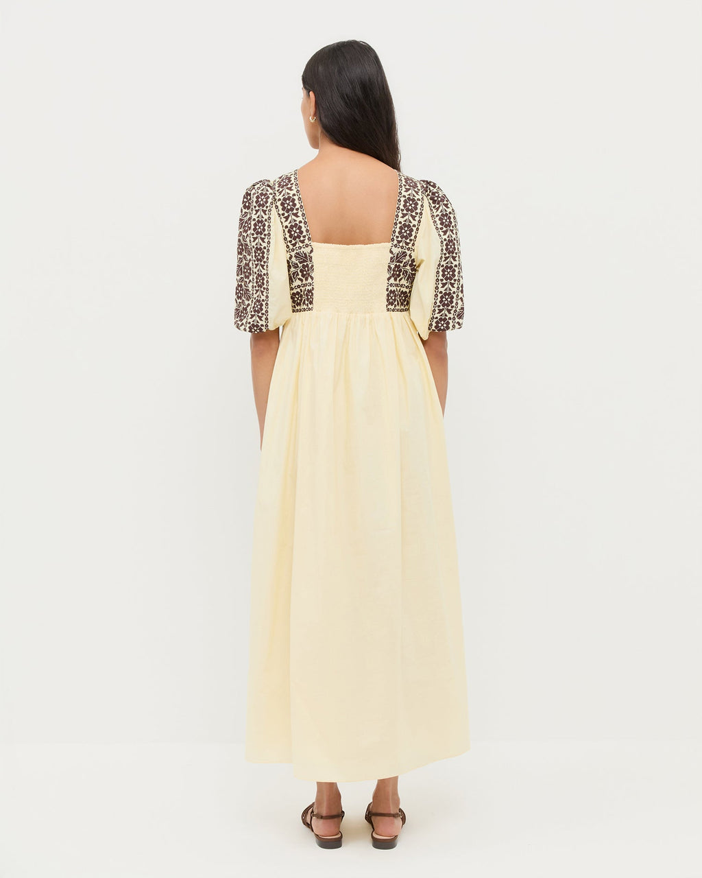 Lotus Embroidered Dress