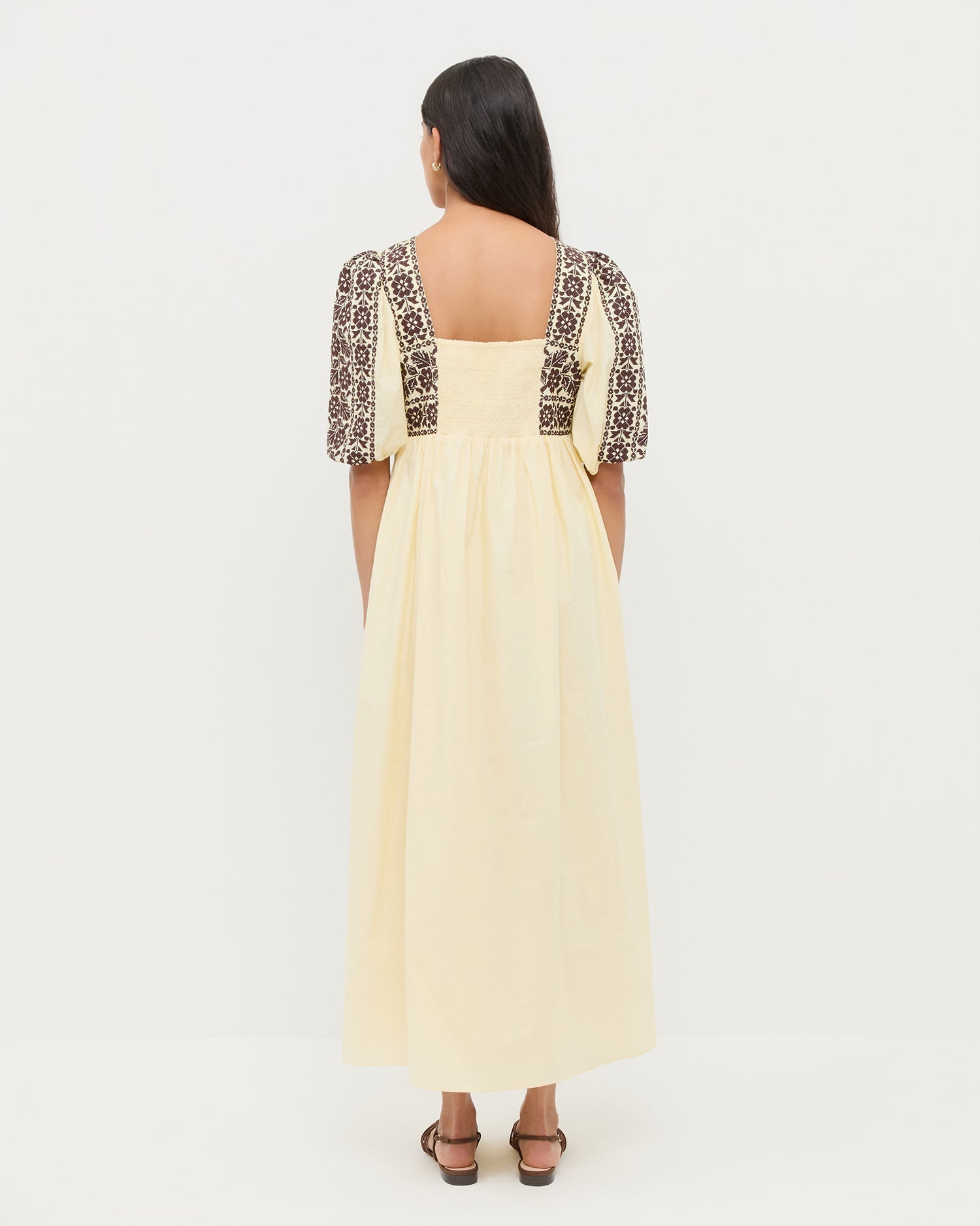 Lotus Embroidered Dress