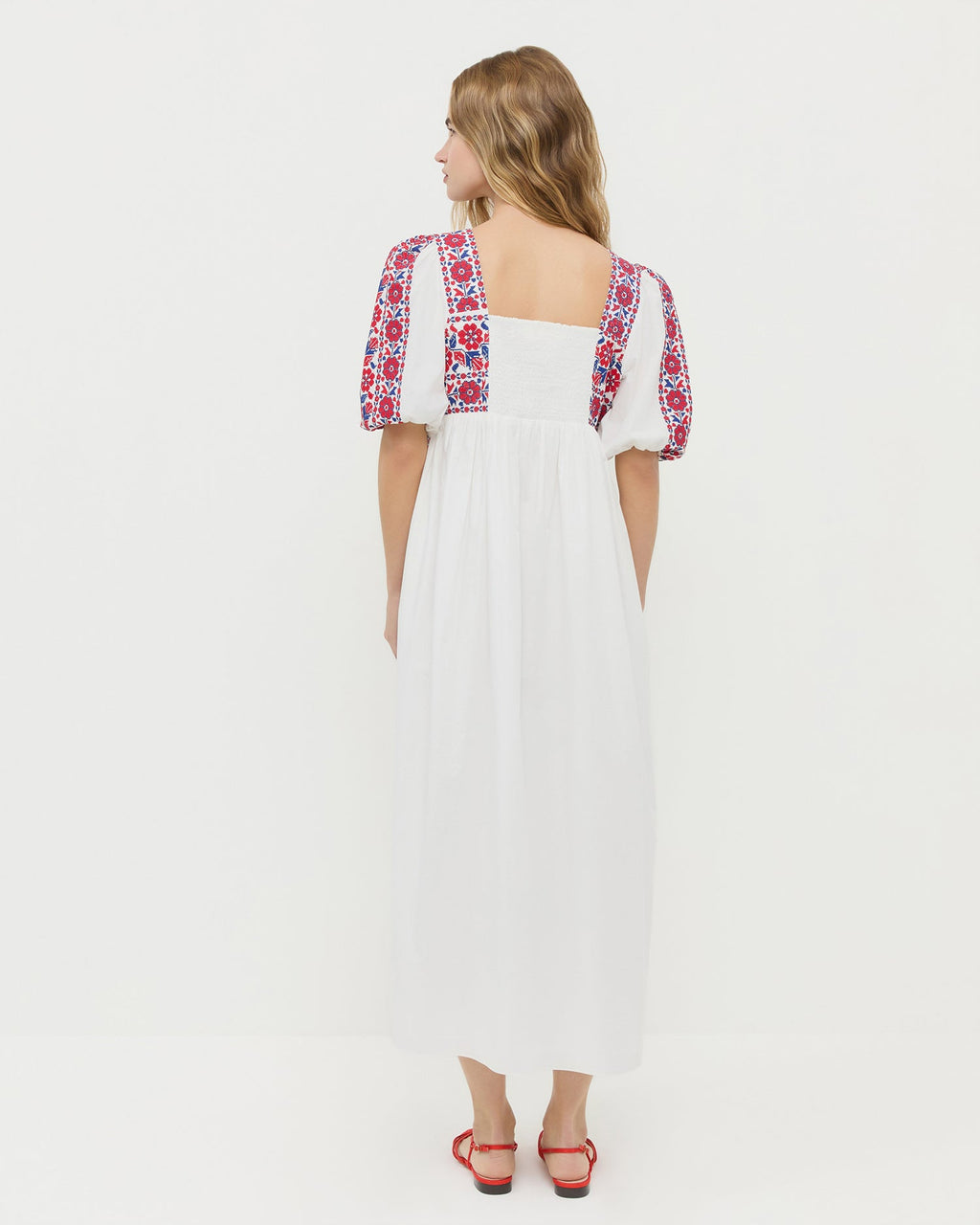 Lotus Embroidered Dress