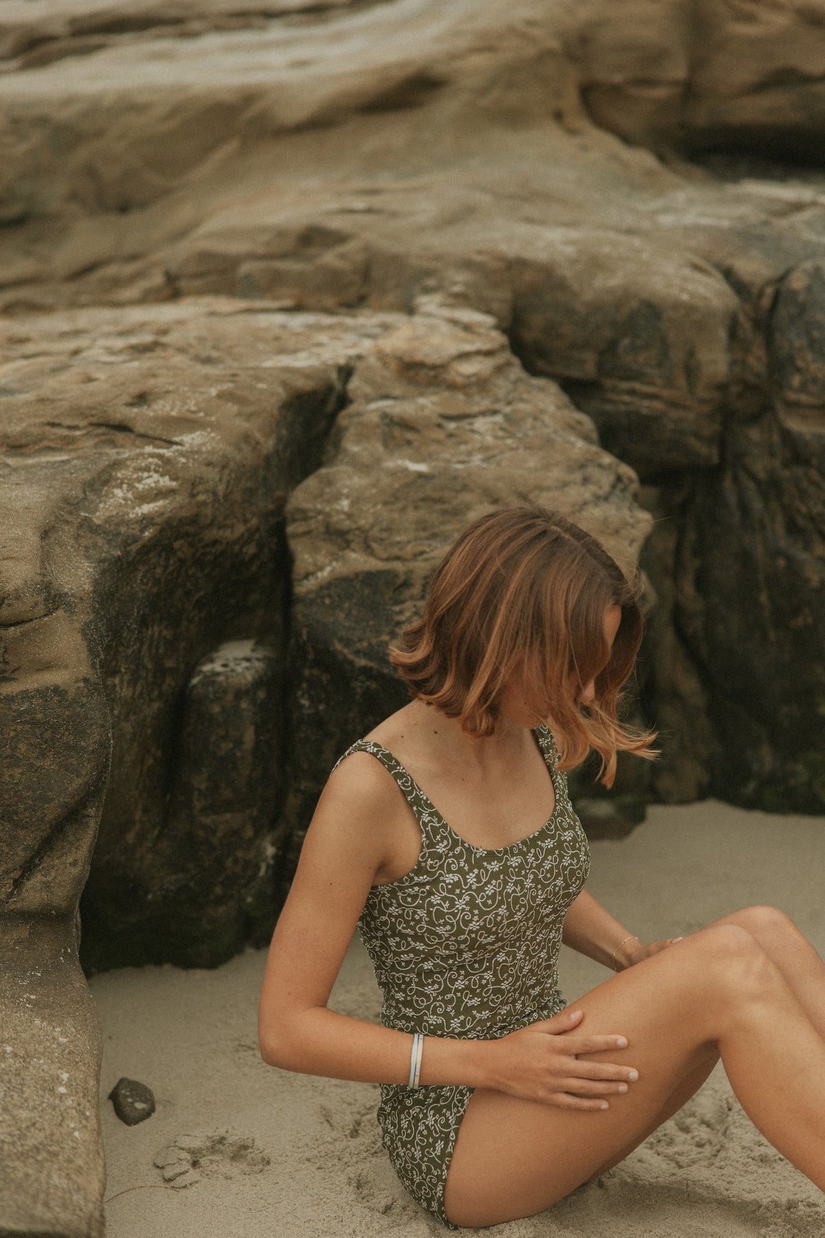 Savannah Top | Floral Textured Square Neck Tankini Top