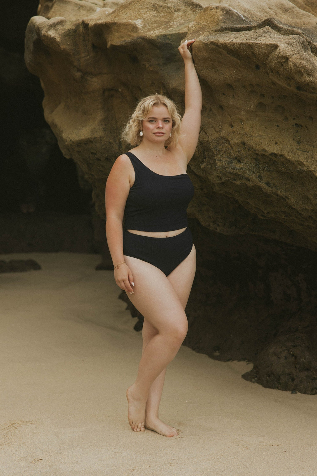Sicily Top | Crinkle Textured One Shoulder Tankini Top